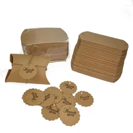 Present Wrap 20 -Pieces Kraft Paper Pillow Cardboard Box Small Size Spot Bags Candy