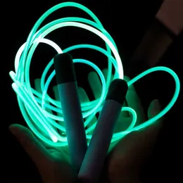 Jump Ropes Upgraded Rechargeable Steel Inside Fiber Optic Glowing Flashing Skipping Jump Ropes For Adults Fitness Exercise Skip Rope P230425