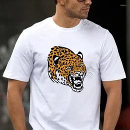 Męskie koszule T FINDYA 50535# Angry Leopard Panthera Onca koszulka Tshirt TOP TEE Summer Mash