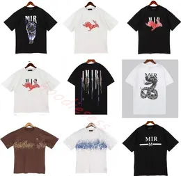 Summer Men's T-shirts Quality Designer Men Amirs T-shirt Print T-shirts Short Sleeve Casual Letter T-shirt Loose Men's Tee Crewneck Oversize Tee Graffiti T-shirts 5A7f