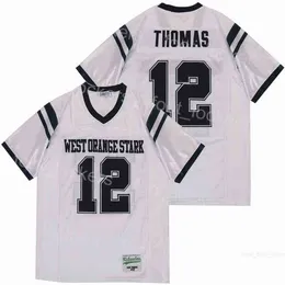 Football 12 Earl Thomas High School Jerseys West Orange-Stark Breathable Moive Team White College Pure Cotton Retro For Sport Fans Pullover Embroidery HipHop Sale