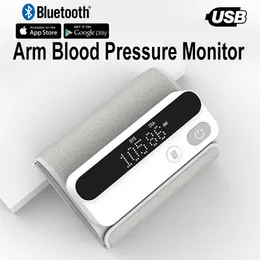 Andra hälsoskönhetsartiklar Tensimeter Lengan Medis Bluetooth 42 Manset Monitor Tekanan Darah Denyut Jantung Tidak Teratur Sphygmomanometer Profesional 230425