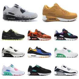 Designer Mens 90 Running Sports Shoes retro Triple White Black Red AirS 90s Wolf Grey Polka al aire libre Total Laser Blue Airs Hyper Grape summer Royal Trainer Sneakers