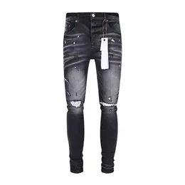 Top Quality Hip Hop AMlRl Denim Pants Mens jeans Distressed Motorcycle biker jean Rock Skinny Slim Ripped hole letter jeans 1WGOE