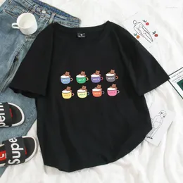 Men's T Shirts Milk Bear T-Shirt Fashion Loose Tops Harajuku Summer Print Short Sleeve Tees Dandeqi Cotton Streetwears