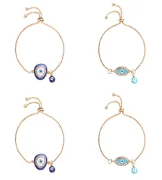 2020 Turecki Lucky Blue Crystal Evil Eye Bracelet dla kobiet ręcznie robione złote łańcuchy Lucky Biżuter