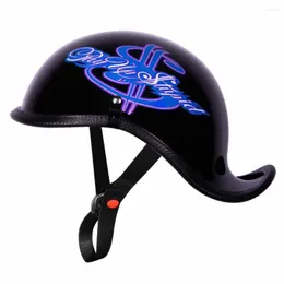 Casques de moto LVCOOL Casquette de Baseball Casque Rétro Été Open Face Scooter Pour Cruiser Chopper Femmes Hommes E Type-M