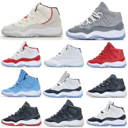 Barn Jumpman XI 11 Athletic Outdoor Shoes Definerande stunder Cool Grey Cherry Bred Space Jam Win Like 97 Basketball Trainer Concord 45 Gamma Blue Spädbarn 72-10 Sneakers
