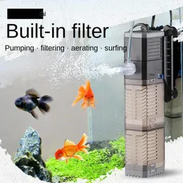 Teile Aquarium-Filterpumpe, Super 4-in-1-Fischtank, tauchfähig, Luft-Sauerstoff-Zirkulation, interne Pumpe, Zierfisch-Wasserpumpe