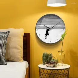 Wall Clocks Kidsroom Hands Clock Mechanism Farmhouse Decor Numbers Round Silent Movement Restroom Wanduhr Living Room