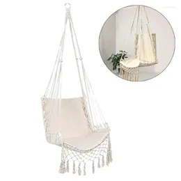 Camp Furniture Nordic Style Hammock Safety Beige Hanging Macame Chair Swing Rep Outdoor Indoor Garden Seat For Adult
