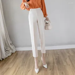 Women's Pants Professional Commute Suit Summer High Waist Slimming Tappered Harem Small Ankle Length Casual