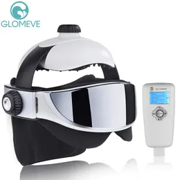 Head Massager Eye 2 in 1 Relieve Stress Promote Sleep Music Massage Helmet Automatic Infrared Pressure 231123
