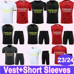 2023 2024 SAKA SMITH ROWE Abbigliamento da allenamento Kit manica corta Maglie da calcio TIERNEY BIANCO THOMAS GABRIEL ODEGAARD MARTINELLI Maglia da calcio Vest Uniformi