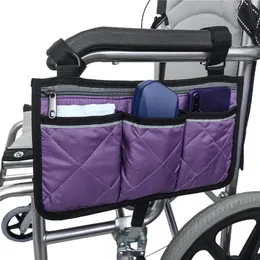 Other Health Beauty Items Wheelchair Side Bag Armrest Pouch Organizer Multipockets Storage with Reflective Strip 230425