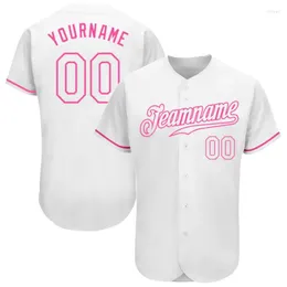 Camisas casuais masculinas Camisa de beisebol rosa personalizada Men e mulher Camisa de seção 3D Team Hip Hop Unisex Tops