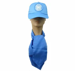Cappellini ONU Forze di mantenimento della pace delle Nazioni Unite Berretto da baseball blu Sciarpa ONU Papillon Set 5605101 231124
