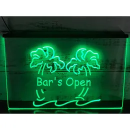 Bar is Open Palm Tree Pub Beer Neon Sign LED Wall Light Wall Decor Light Up Neon Sign Bedroom Bar Party Christmas Wedding