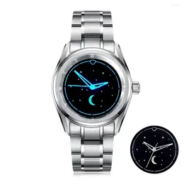 Wristwatches Peleus Lovers Watch Romantic Friend Starry Sky Diver Upgraded For Men Luxury NH35 Automatic Mechanical Waterproof 100