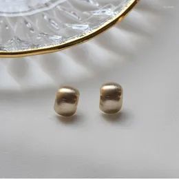 Ohrstecker WTLTC Trendy Metal Small C Shaped For Women Statement Wide Post Minimal Studs Modern Jewelry