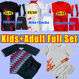 23 24 RB NKUNKU Leipzigs SILVA Soccer Jerseys Home 2023 2024 RBL football jerseys HAIDARA OLMO SZOBOSZLAI Poulsen Klostermann FORSBERG LAIMER Full Set kids child kit