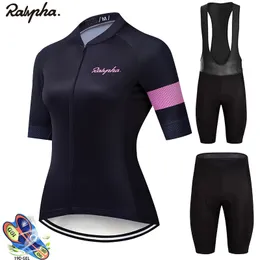 Велосипедная майка устанавливает летние набор спортивных велосипедов Женщины дышащие шорты для рубашки с коротким рукавом 19d Gel Pad 230425