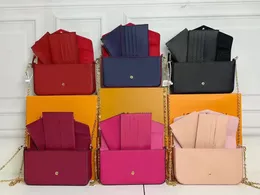 Luxurysデザイナーバッグ女性ハンドバッグお気に入りのマルチアクセサリー3 PC/セット女性クロスボディ財布花ショルダーレディメッセンジャーバッグハンドバッグ