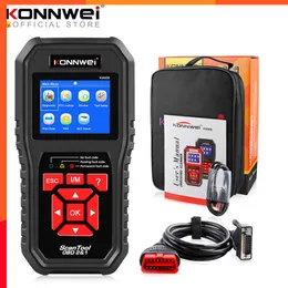 Ny Konnwei KW850 OBD2 bildiagnostisk skannerverktyg obd 2 Auto Diagnostic Tool Check Engine Automotive Car Scanner Code Reader Black