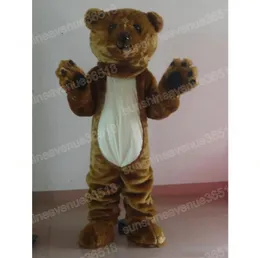 Tamanho adulto urso marrom escuro mascote traje tema dos desenhos animados caráter carnaval unisex halloween festa de aniversário fantasia roupa ao ar livre para homens mulheres