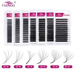 Make-up-Tools FADVAN Automatisch blühende W-Form Bloom 3D4D5D6D7D8D Vorgefertigte Fans Wimpernverlängerung Natürliche weiche professionelle Wimpern 230425