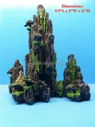 Decorations Resin aquarium ornament decor L24CM*W14CM*28CM rockery mountain tree fishman fish tank decoration free shipping