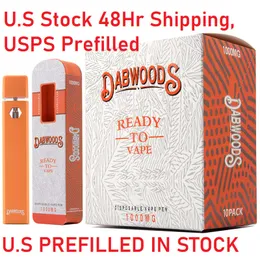 Förfylld dabwoods engångs e-cigarettvap-1,0 ml Förfylld patron med snabb frakt, USA: