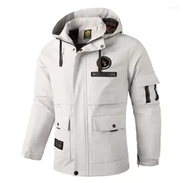 Men's Jackets 2023 Outdoor Waterproof Multi-pocket Oversized Flight Jacket Casual Fashion Windbreaker Hooded