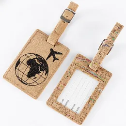Boarding Pass Luggage Tags Suitcase Airplane Design ID Identifier Label Tag Address Cards Holder Wood Pattern Travel Accessories