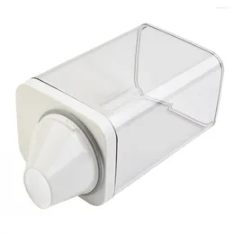 Dispensador de sabão líquido à prova de vazamento, 700ml/1100ml/1500ml/1900ml, caixa de armazenamento de detergentes de plástico, recipiente de pó
