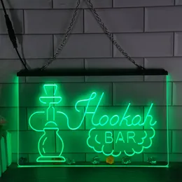 Hookah Bar Neon znak LED Ściana Lekka ścienna Wzorca Ściana Oświetlenie Neon Znak sypialnia Bar Party Świąteczny ślub
