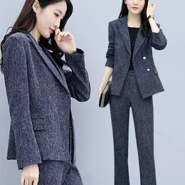 Kadınlar İki Parçalı Pantolon Moda Kolaj Patchwork Uzun Kollu Pantolon Elitesi Kadınlar İdeal 2023 İlkbahar ve Sonbahar