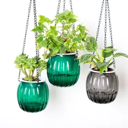 Små självvattnande hängande planterare inomhus utomhus 3 Pack 4.3 Små hängande blomkrukor Mini hängande korg för trädgård och hem