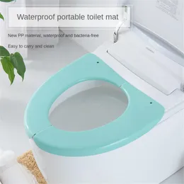 Toalettstol täcker badrum täckning fällbar plastkudde personlig hygien kudde ring delad hyra offentlig sanitär