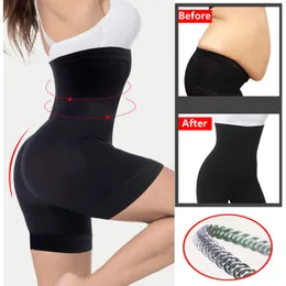 Waist Tummy Shaper Seamless Safety Shorts Women Body Shaping Underwear Plus Size High Flat Belly Panties Hip Lift Pants Shapewear 230425