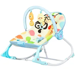 Costway Baby Bouncer Rocker Infant Toddler Adjustable Swing w Vibration Music Blue