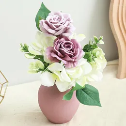 Decorative Flowers Beautiful Silk Artificial Rose Wedding Home Party Decoration Scene Layout Fake Plant Valentine's Day Presents Po Prop