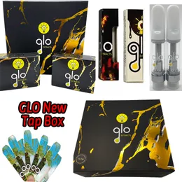 Glo e Cigrettes Vape Cartridgesパッケージングボックスアトマイザー0.8ml 1ml Pyrexガラスタンクセラミックコイルミックスカラー配信510 Vapingペン