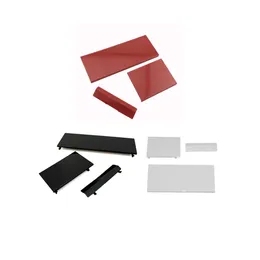 Cubiertas de ranura de puerta de repuesto 3 en 1 de plástico blanco negro rojo para funda de consola Wii