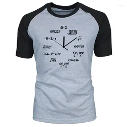 Homens camisetas Relógio de matemática Imprimir engraçado camisa masculina casual algodão manga curta o-pescoço tshirt legal verão camiseta masculina tamanho da ue