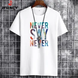 Męskie koszulki Jfuncy Summer Man T-shirty krótkie rękawowe bawełniane koszule