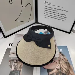 ファッションデザイナーバイザー女性のサンハット高品質の女性の麦わら帽子sow seach sun hat 2023 srand seach hat s