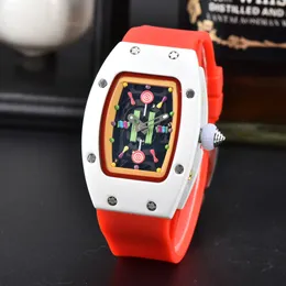 2023 Kwiaty projektanta szkieletu Pełna funkcja automatyczna datowanie datowania zegarek dla kobiet luksusowy moda gumowa silikonowa kwarc ruch Casual Watch