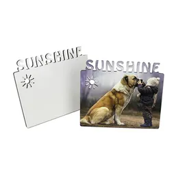 Sunshine Sublimation Blank Photo Frame Album Heat Transfer Hollow Sun Frames Diy Decoration Crafts Ornaments Gift