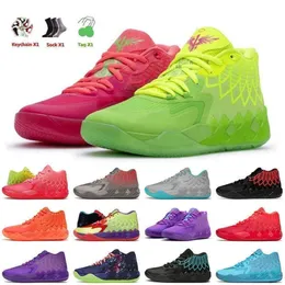2024 Classic 2023 Designer Mens Lamelo 1 Ball Basketball Shoes MB.01 Rick and Moty Rock All Blue Buzz Queen X Men Tennis Sports Shoe Trainers 40-46